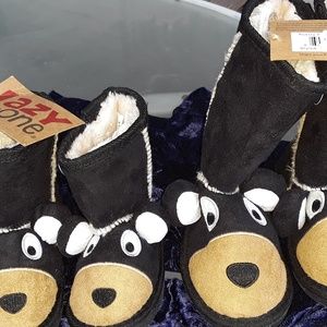Children's lined warm slip on 🐻 boots